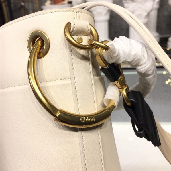 chloe roy bucket bag small white - Image 3
