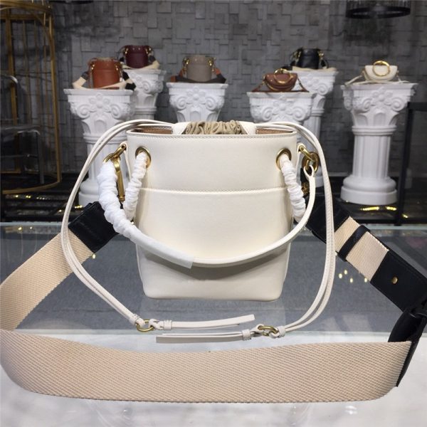 chloe roy bucket bag small white - Image 2
