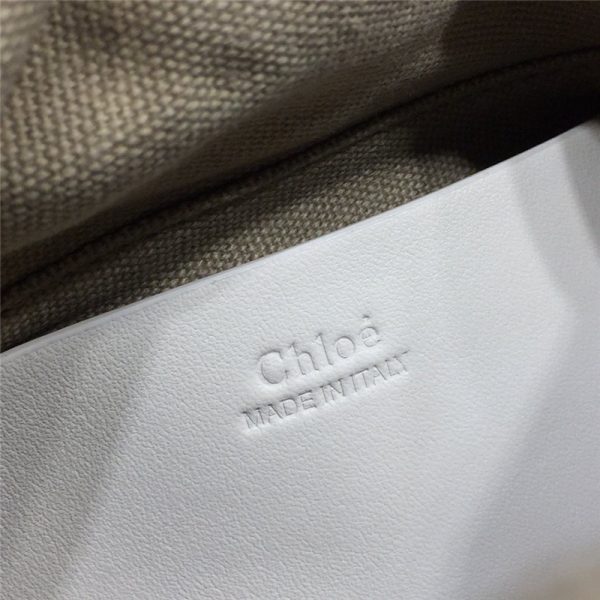 chloe roy bucket bag small white - Image 8