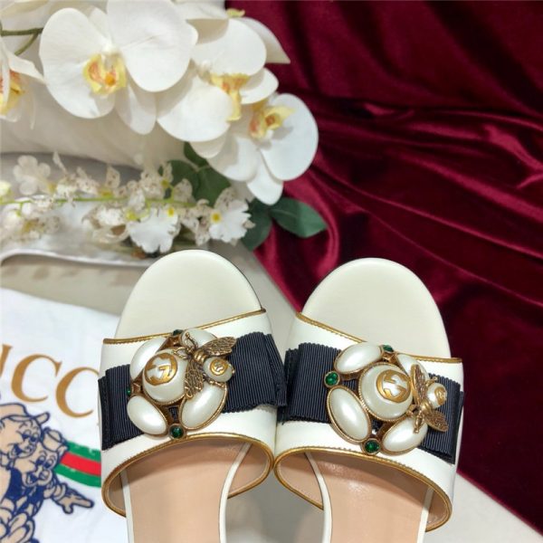 gucci Block heel sandals replica shoes - Image 7