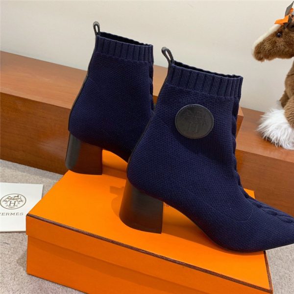 Replica Hermes Volver 60 ankle boot in blue - Image 4