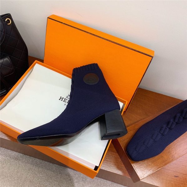 Replica Hermes Volver 60 ankle boot in blue - Image 7