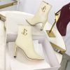 Jimmy Choo Minori 85 Ankle Boots in white