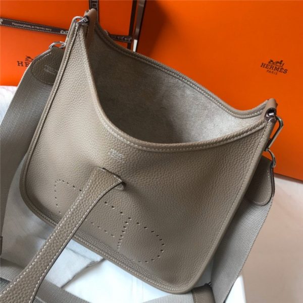 HERMES Evelyne 28 Women Bag Gray - Image 6