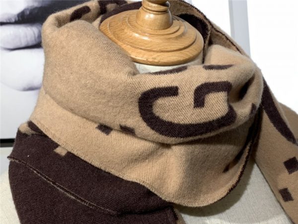 gucci wool gg jacquard scarf - Image 3