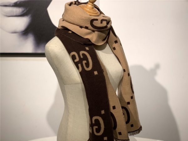 gucci wool gg jacquard scarf - Image 5