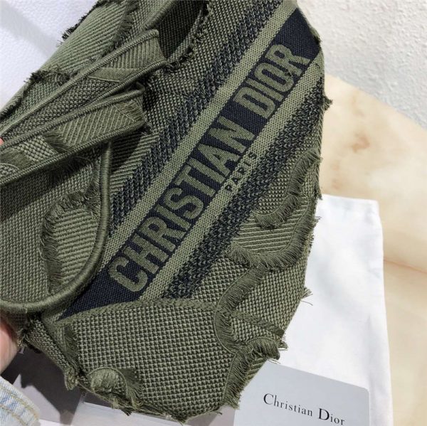 Dior Saddle Camouflage Embroidered Canvas Bag - Image 6