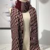 dior cashmere shawl Wine red