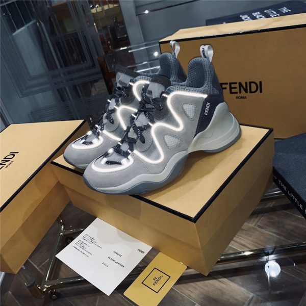FFluid Suede and Mesh Sneakers - Image 3