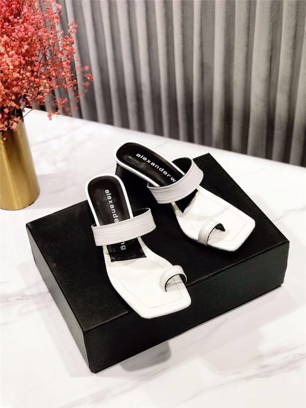 alexander wang sandals flat white - Image 2