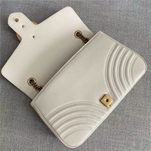 gg marmont large shoulder bag white - Image 4