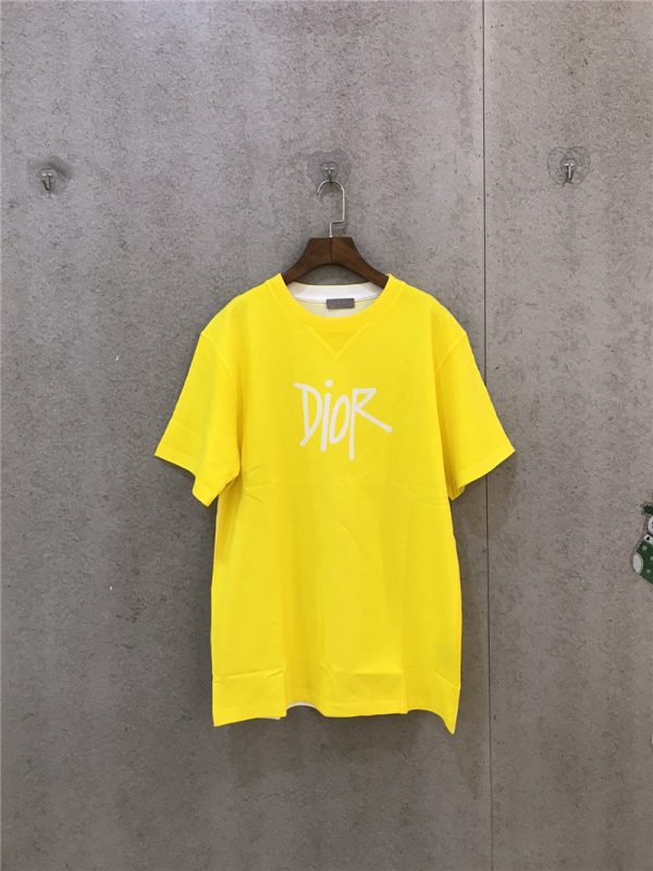 dior tshirt women yellow