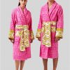 versace bathrobe pink