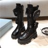 prada boots with pouch