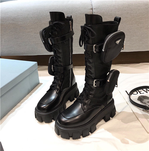 prada boots with pouch