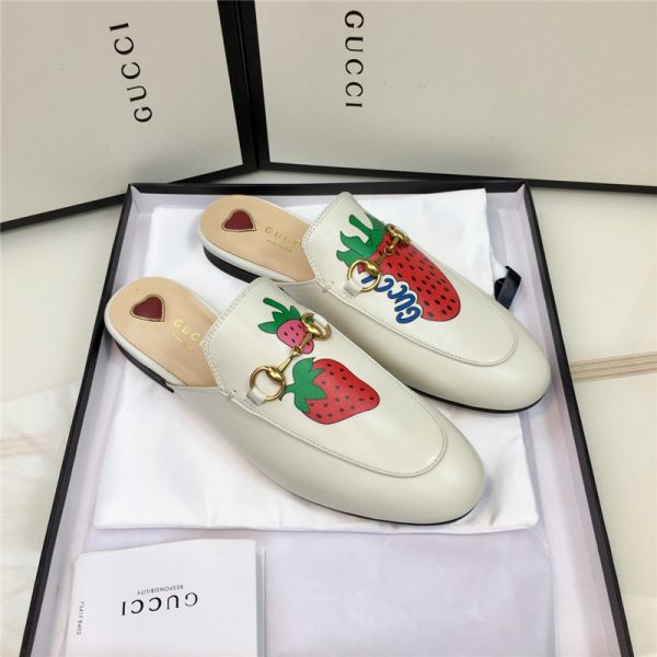 gucci mules strawberry slippers