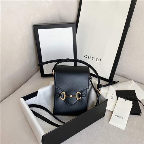 gucci 1955 horsebit mini bag black