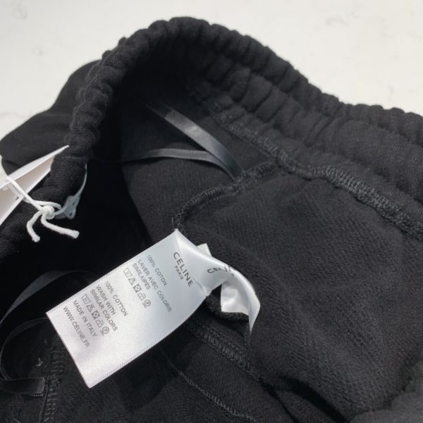 celine plain cotton logo pants - Image 4