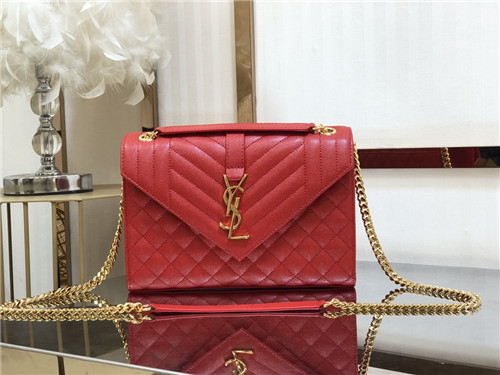 ysl envelope medium bag red