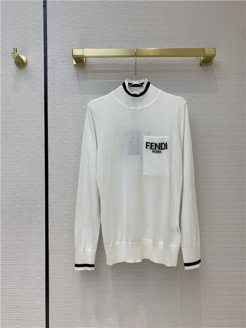fendi stand-up collar sweater