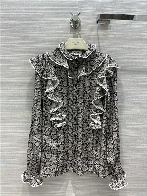 celine silk shirt