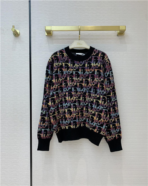 dior logo knitted sweater