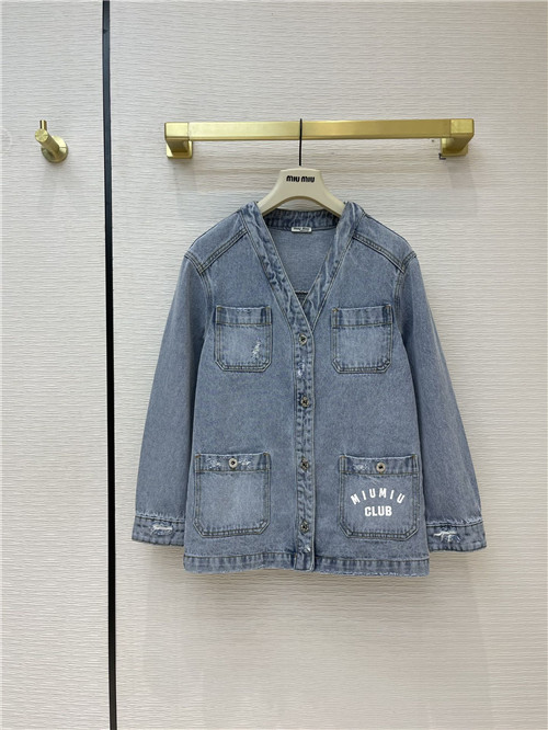 miu miu denim jacket womens