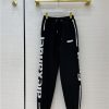 alexander wang logo embroidered velvet pants