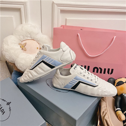 prada leather sneakers womens