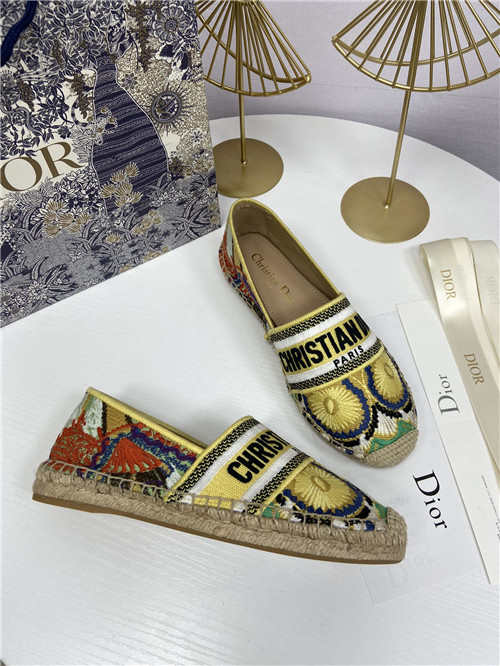 dior logo embroidery hollow shoes