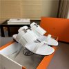 hermes H flat slippers