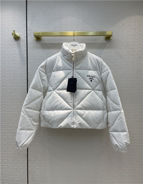 Prada short stand collar down jacket