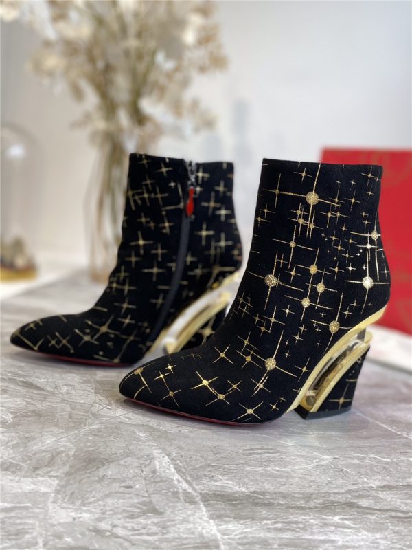 christian louboutin wedges boots