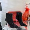 Rene Caovilla drilled pointed high heel booties