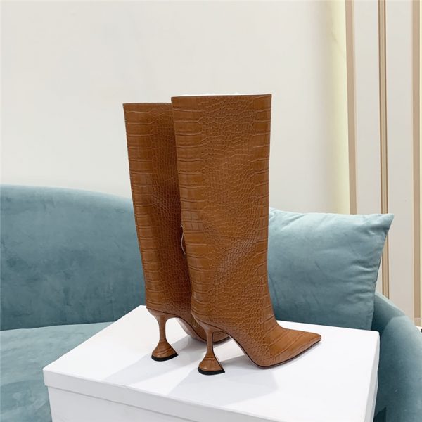amina muaddi crocodile print boots - Image 9
