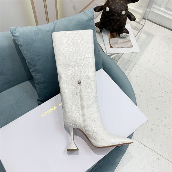 amina muaddi crocodile print boots - Image 7