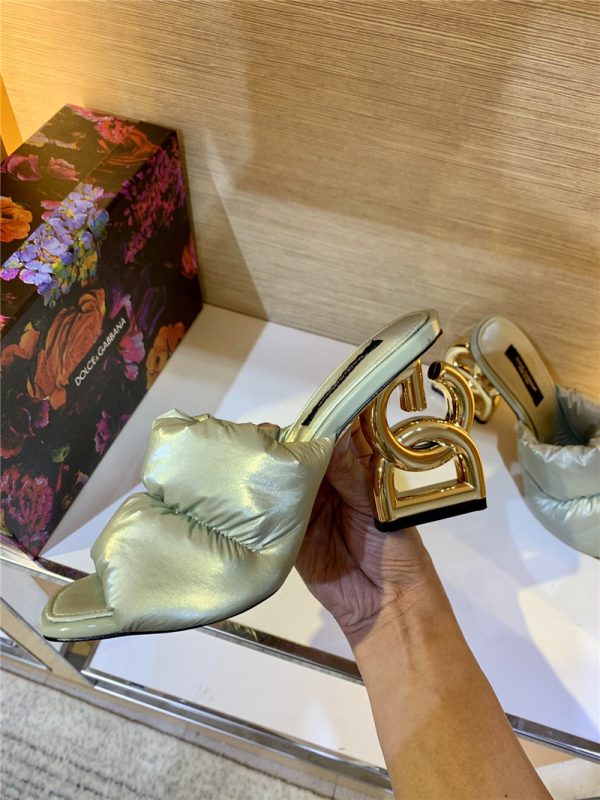 dolce & gabbana d&g down letter drag sandals - Image 4