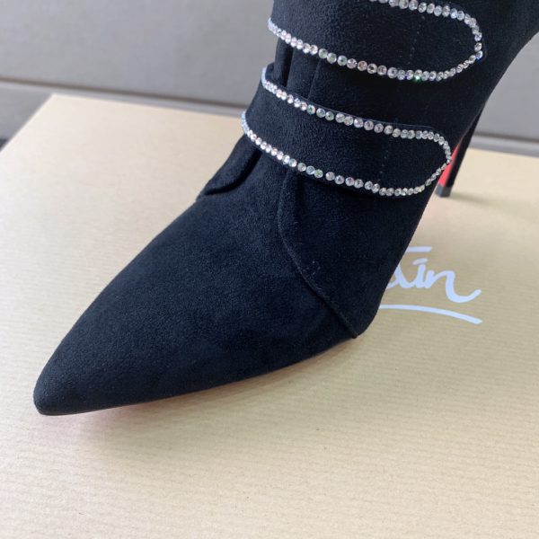 christian louboutin red bottoms high heel  boots - Image 4
