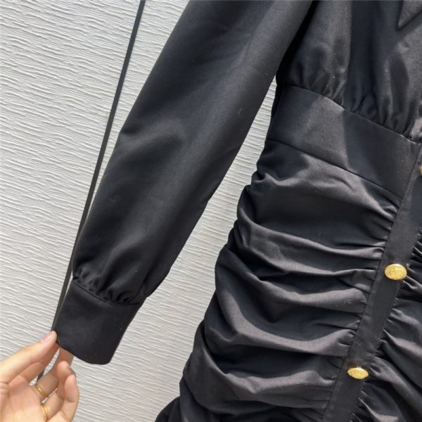 celine black pleated dress - Image 3