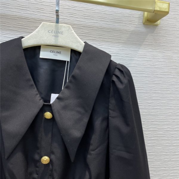 celine black pleated dress - Image 6