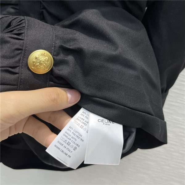 celine black pleated dress - Image 9