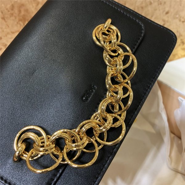 chloe drew bijou leather clutch bag black - Image 6