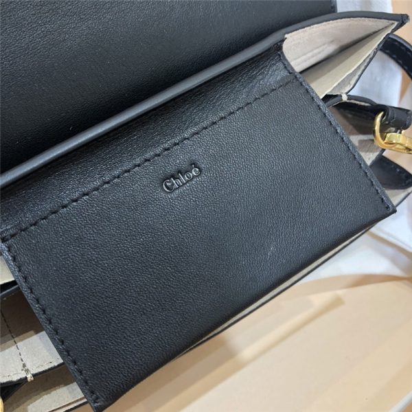 chloe drew bijou leather clutch bag black - Image 8